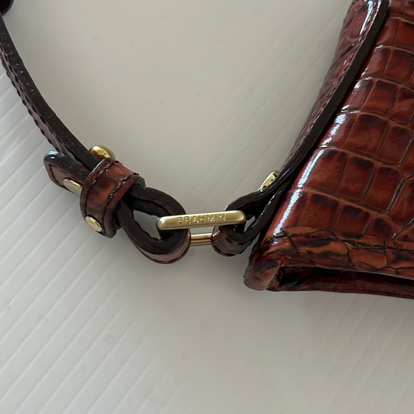 NWT Brahmin Jody Pecan Melbourne Croc-Embossed Leather Crossbody - Picture 8 of 16